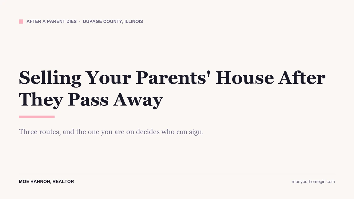 Selling my parents house after they pass away in DuPage County, Illinois